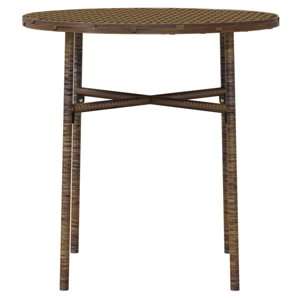 Emaga 3-częściowy zestaw mebli ogrodowych, rattan PE, brązowy